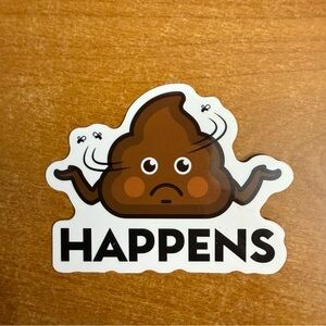 Brown Humorous Sticker‎